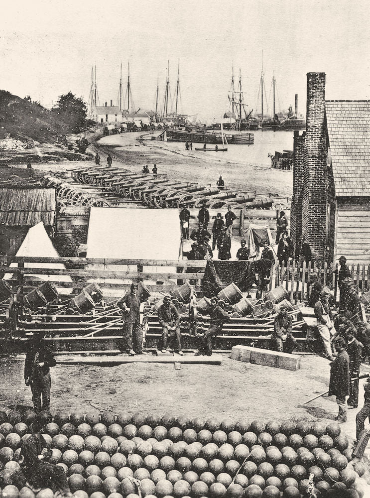 US CIVIL WAR. Munitions unloaded, Virginia 1935 old vintage print picture